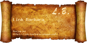 Link Barbara névjegykártya