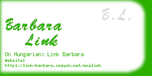 barbara link business card